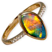 8 FIRE OPAL RINGS